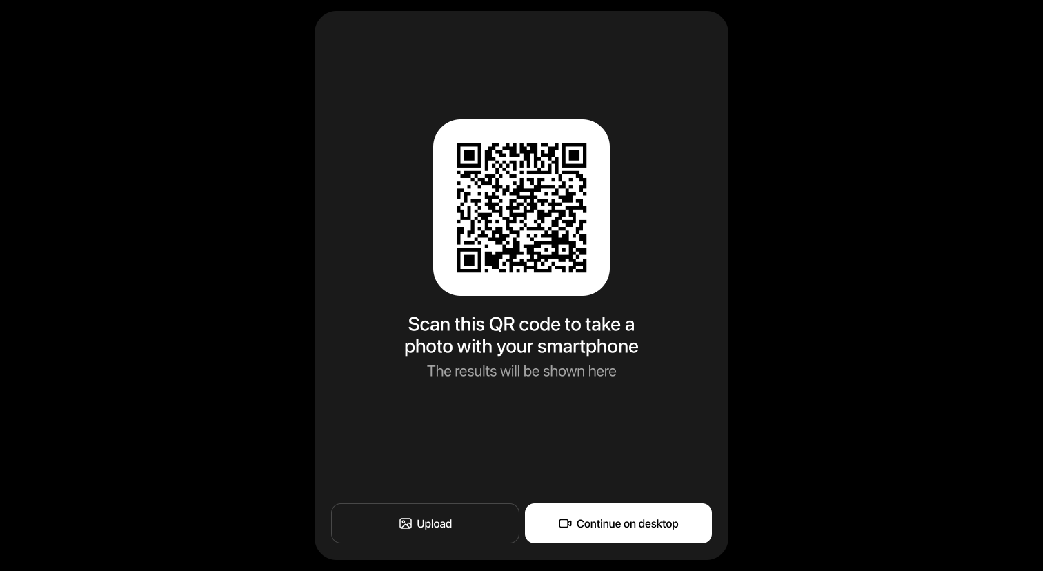 Two-device flow with upload