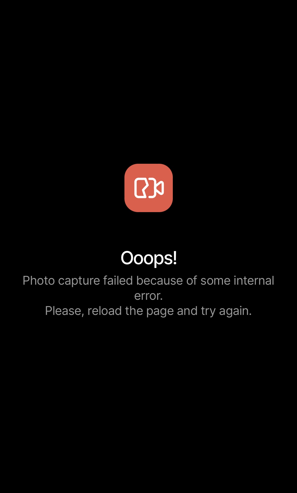 Two-device flow error state on mobile
