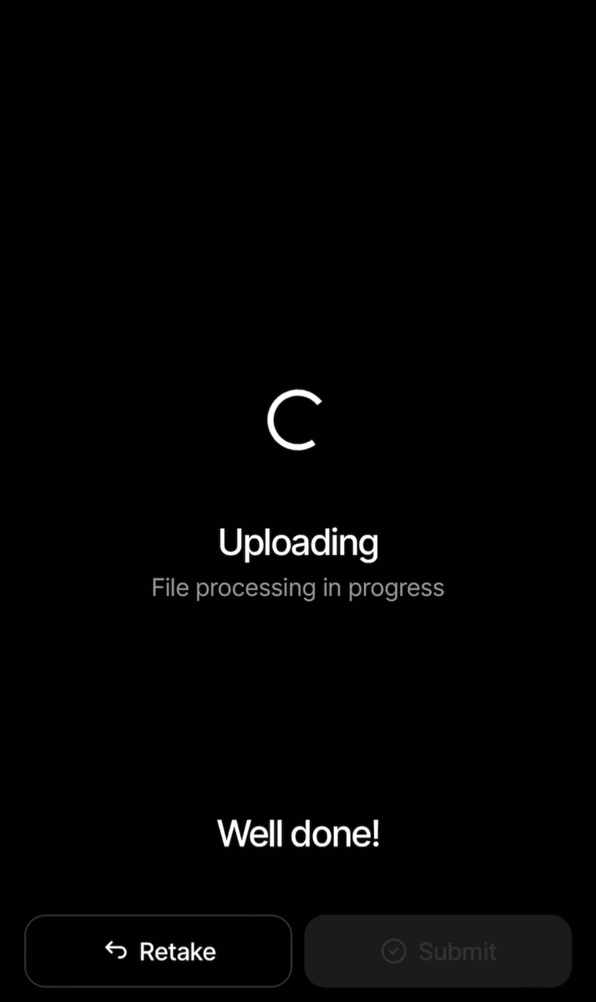 Two-device flow uploading state on mobile