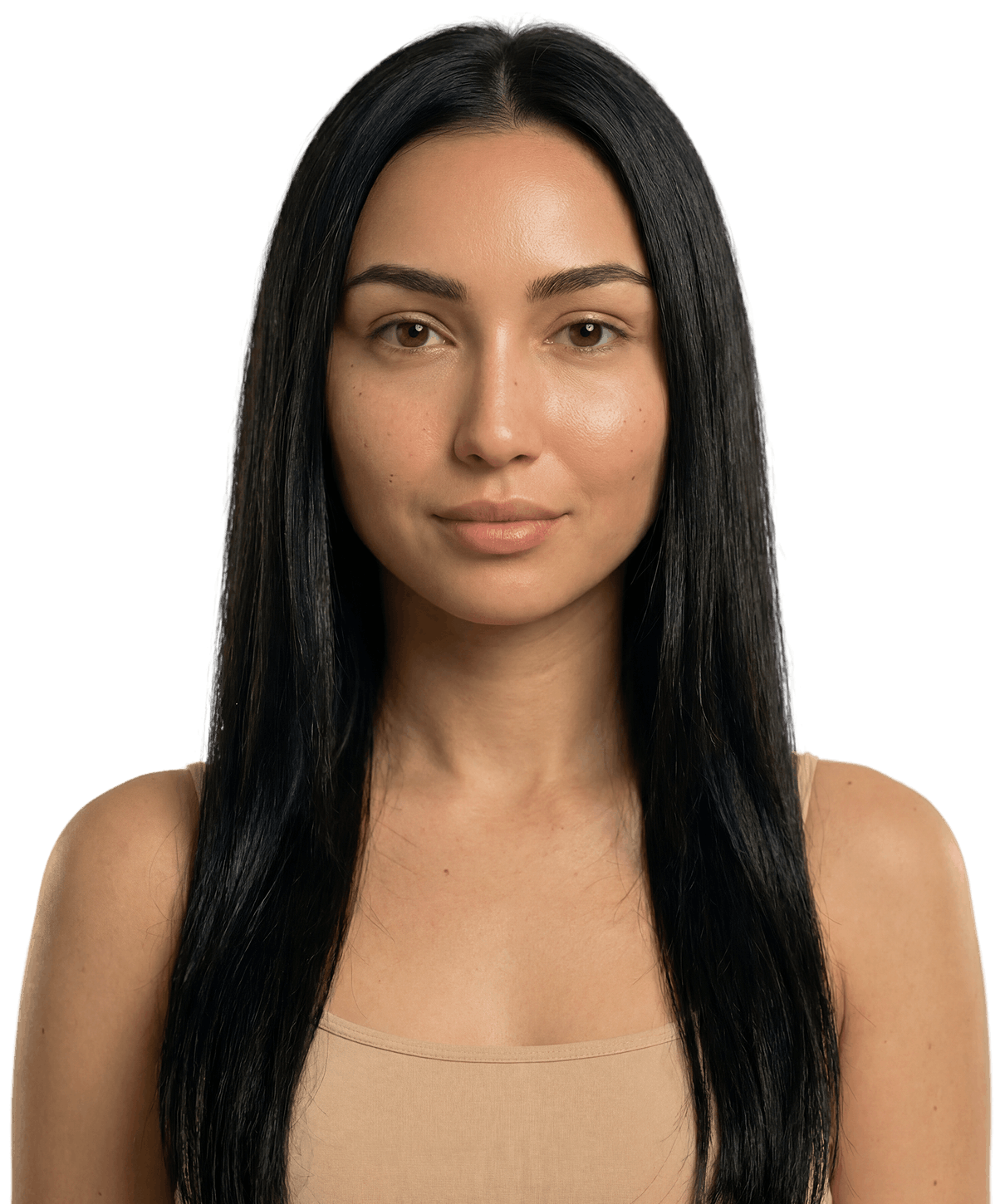Bring your hair forward