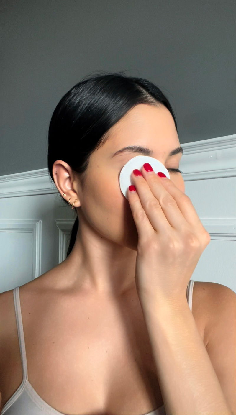 Remove any make-up or mask