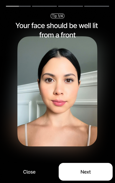 Example of tutorial image screen